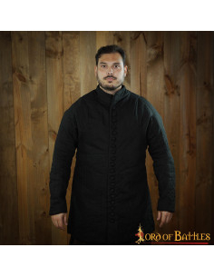 Polstret middelaldergambeson type 6 med knappet front