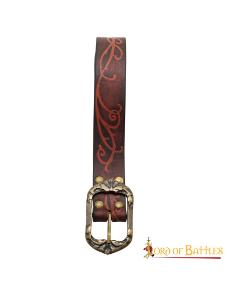 Renaissance riem van granaatleer met...