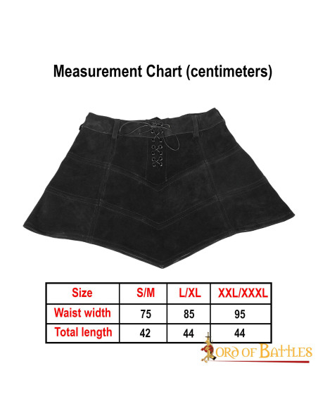 Falda Gótica De Cuero De Gamuza Con...