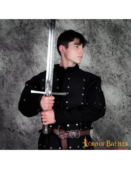 Zwarte brigandine met geklonken...