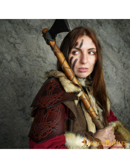 Viking læder pauldrons model...
