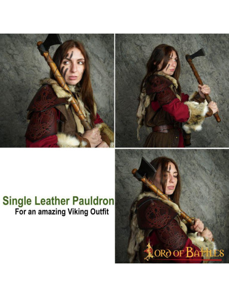 Viking læder pauldrons model...