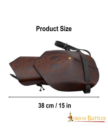 Hombreras vikingas de cuero modelo...