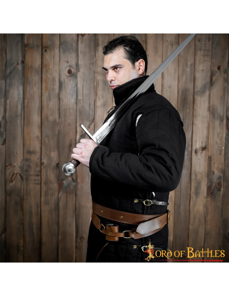 Brunt læderbælte i middelalderstil...