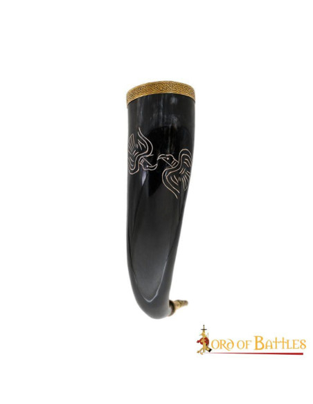 Wikinger-Trinkhorn Modell Twin Ravens