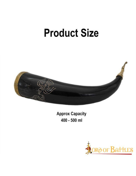 Wikinger-Trinkhorn Modell Twin Ravens