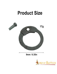 Zak van 1 kg. maliënringen, 9 mm. 2