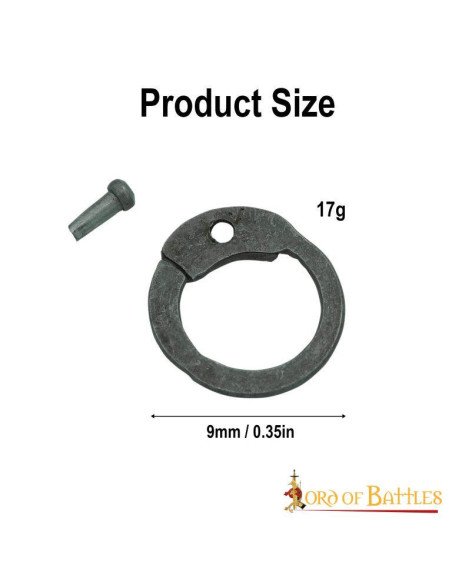 Zak van 1 kg. maliënringen, 9 mm.