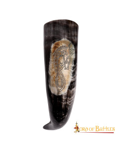 Cuerno de beber vikingo caballito de mar, 400-500 ml.