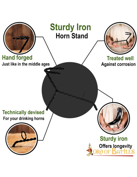 Smeedijzeren steun voor Vikinghoorns
