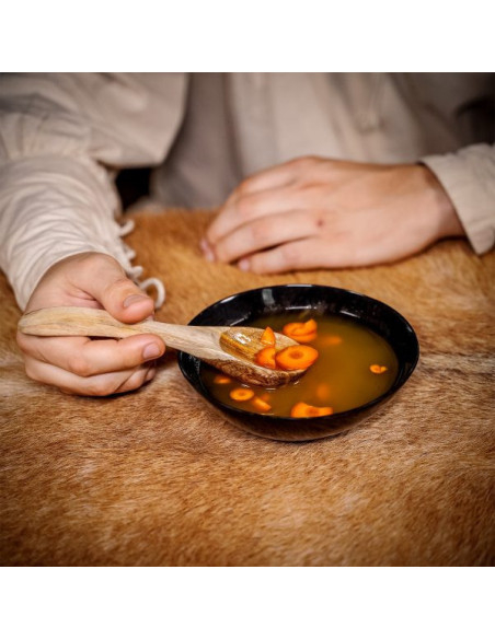 Funktionel middelalderske af træ, 19 cm.