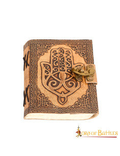 Tagebuch mit Notizen Hand der Fatima aus Leder
