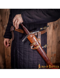 Tahalí medieval pequeño para espada o hacha, mano derecha 2