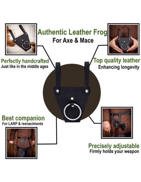 Zwarte ring baldric voor bijlen of...