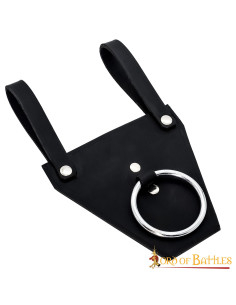 Zwarte ring baldric voor bijlen of dolken 2