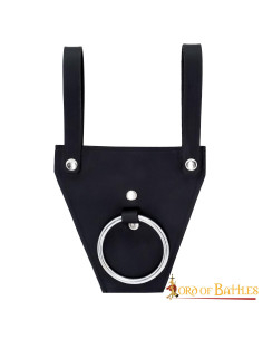 Zwarte ring baldric voor bijlen of dolken