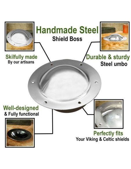 Umbo medieval de acero hecho a mano... Umbo medieval de acero hecho a mano...