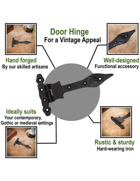 Rustiek ijzeren vintage deurscharnier