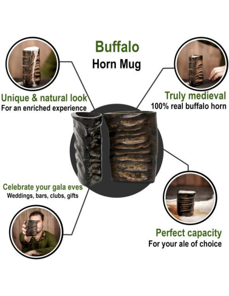 Set van 2 vikingglazen met hoorn