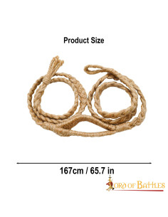 Balearisk slynge med jute flettede snore 2