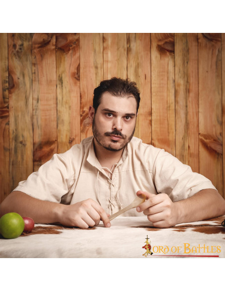 Set mit 4 Löffeln aus echtem Horn