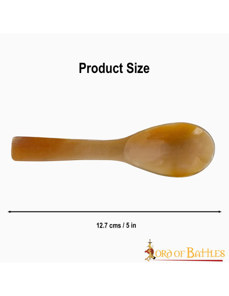 Juego de 4 cucharas de cuerno auténtico