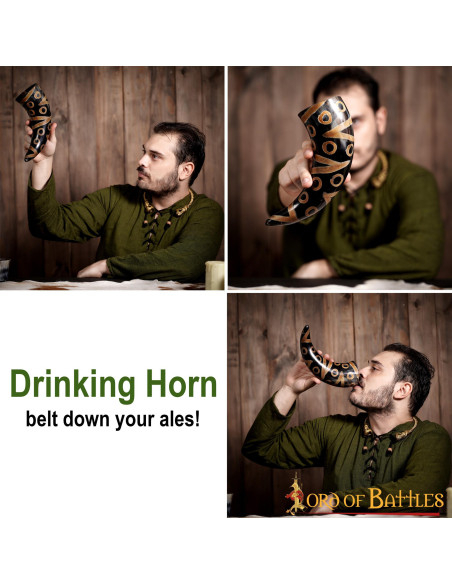 Verziertes Wikingerhorn, trinkfertig...