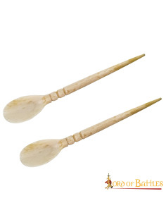 Set 2 cucharas romanas en hueso (15,74 cm.)