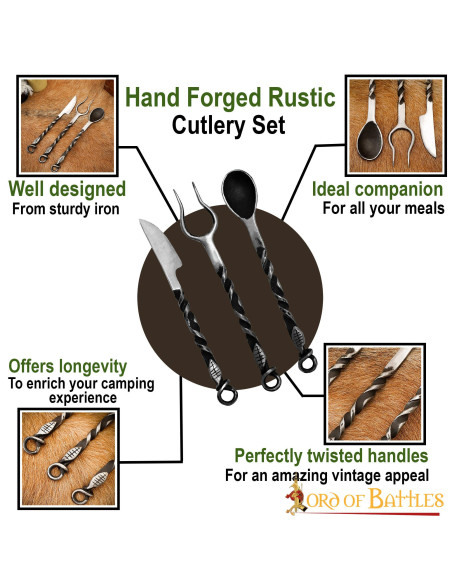 Sæt med middelalderbestik, gaffel,...