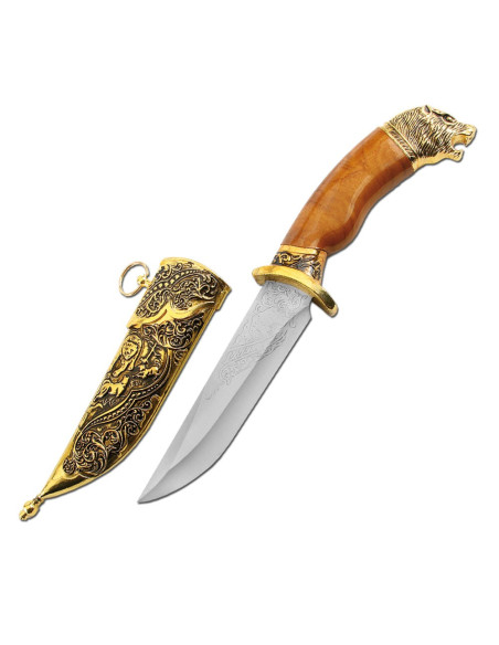 Hondendolk met versierde schede