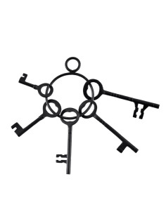 Juego de 5 Llaves y llavero de la prisión medieval