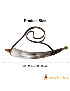 Schießpulver aus echtem Ochsenhorn (30 35 cm.) 2