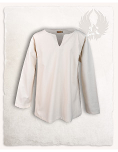 Geschlossenes mittelalterliches Hemd Modell Rurik, creme