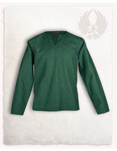 Camisa medieval cerrada modelo Rurik, verde