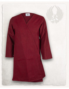 Túnica medieval hombre modelo Shapur, en rojo