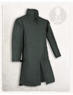 Gambesón medieval modelo Burkhard, verde 2