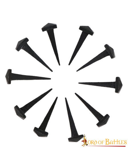 Set 10 Clavos de hierro forjados a mano