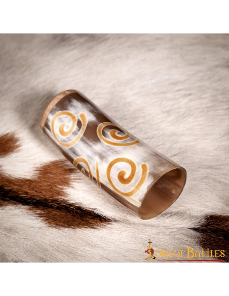 Vikingschip in ossenhoorn