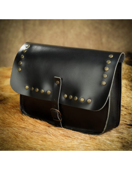 Bolso medieval cuadrado con chapones