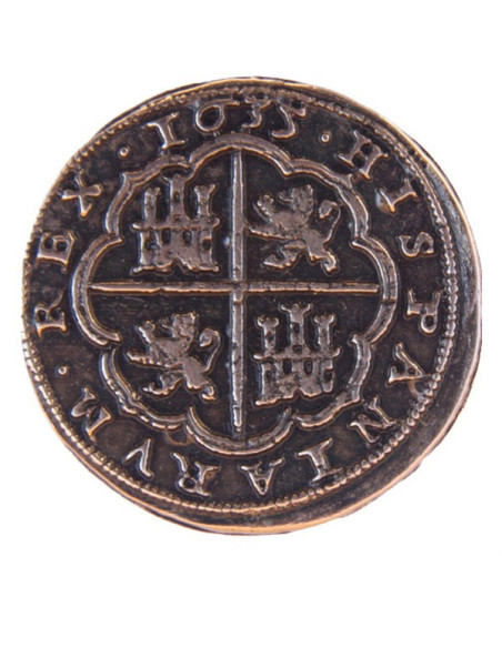 8-Real-Silbermünze, 3,5 cm.