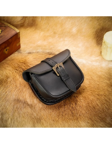 Bolso de cuero con hebilla Celta de... Bolso de cuero con hebilla Celta de...