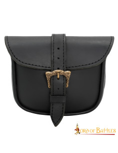 Ledertasche mit keltischer Messingschnalle