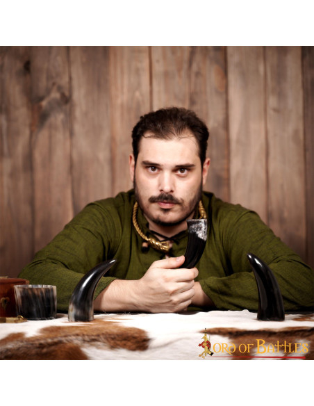 Set mit 3 Wikinger-Ochsenhörnern (100...