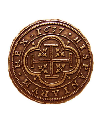 Moneda 100 escudos dorada, 4 cms.