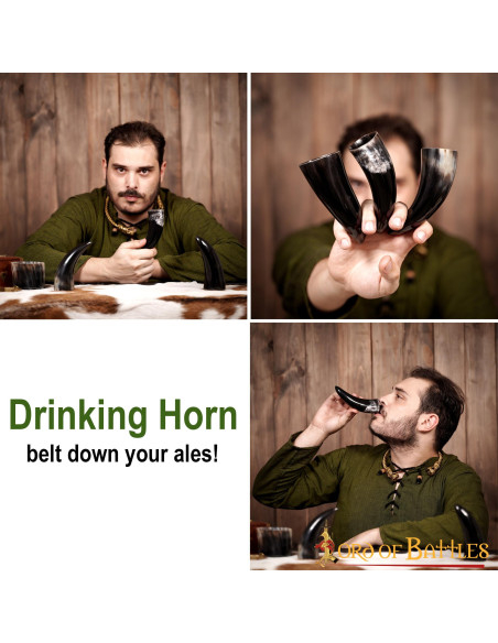 Sæt med 3 vikingeoksehorn (100 ml.)