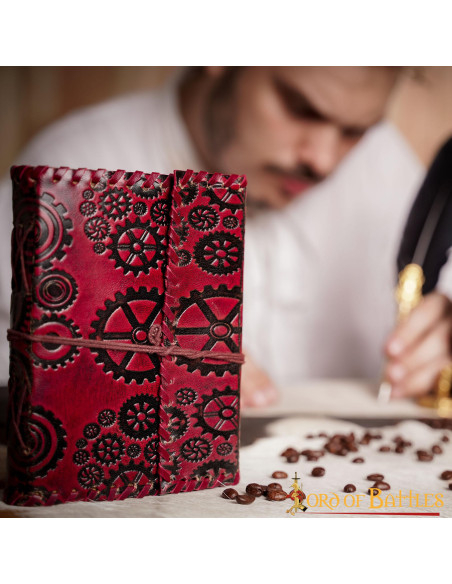 Læder SteamPunk Notes Journal, 100 sider