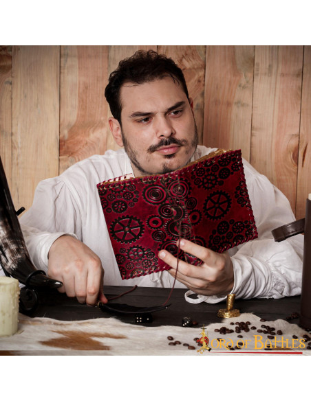 Leren SteamPunk Notes-dagboek, 100...