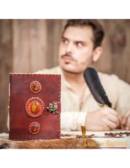 Diario de cuero medieval auténtico