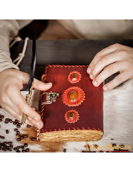 Diario de cuero medieval auténtico