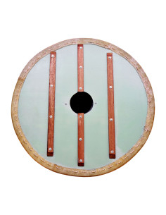 Viking Fenrir schild met lederen bekleding, 80 cm. OF 2